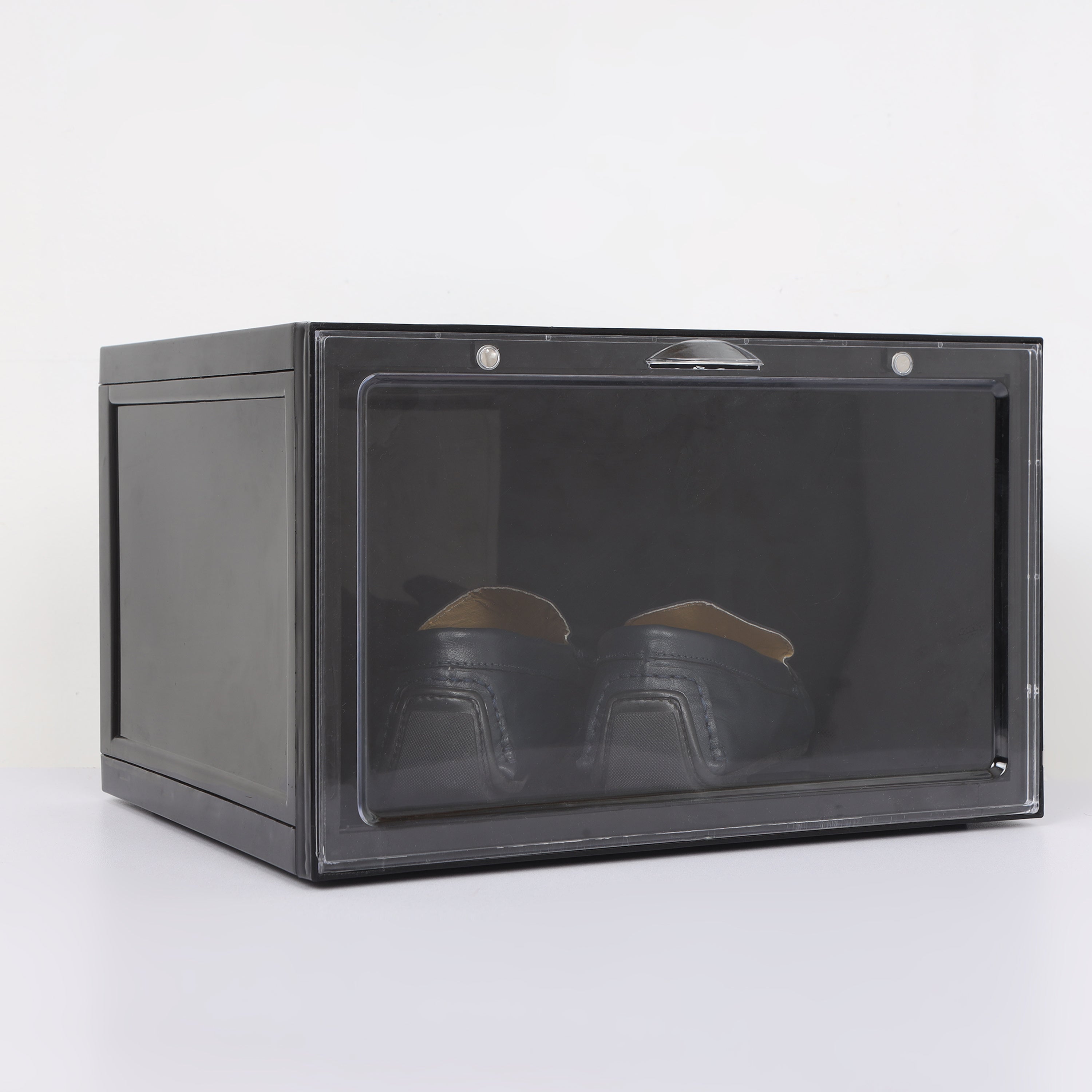 sneakers transparent Black shoe storage box plastic basketball shoe cabinet CB0001
