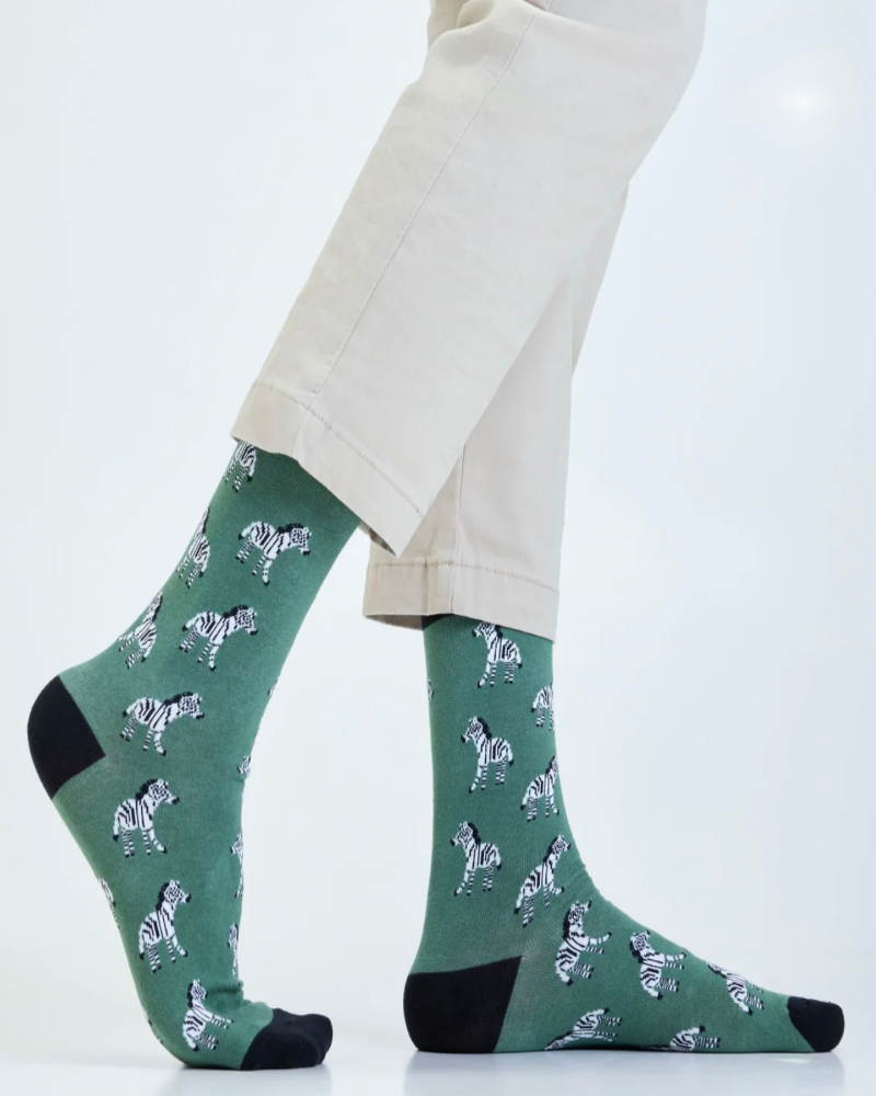 Zebr-Aa Crew Socks
