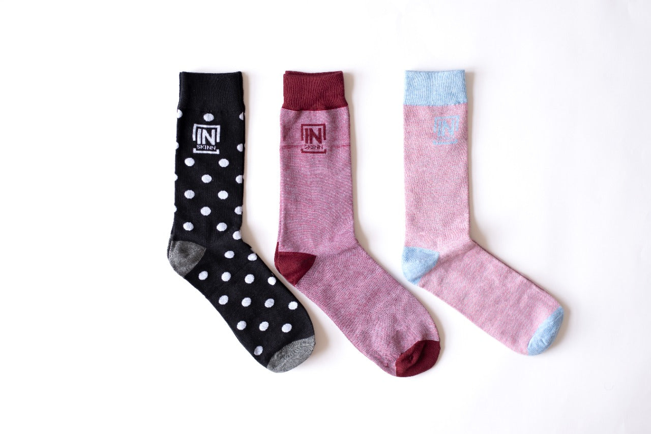 Inskinn Pack of 3 Premium Cotton socks