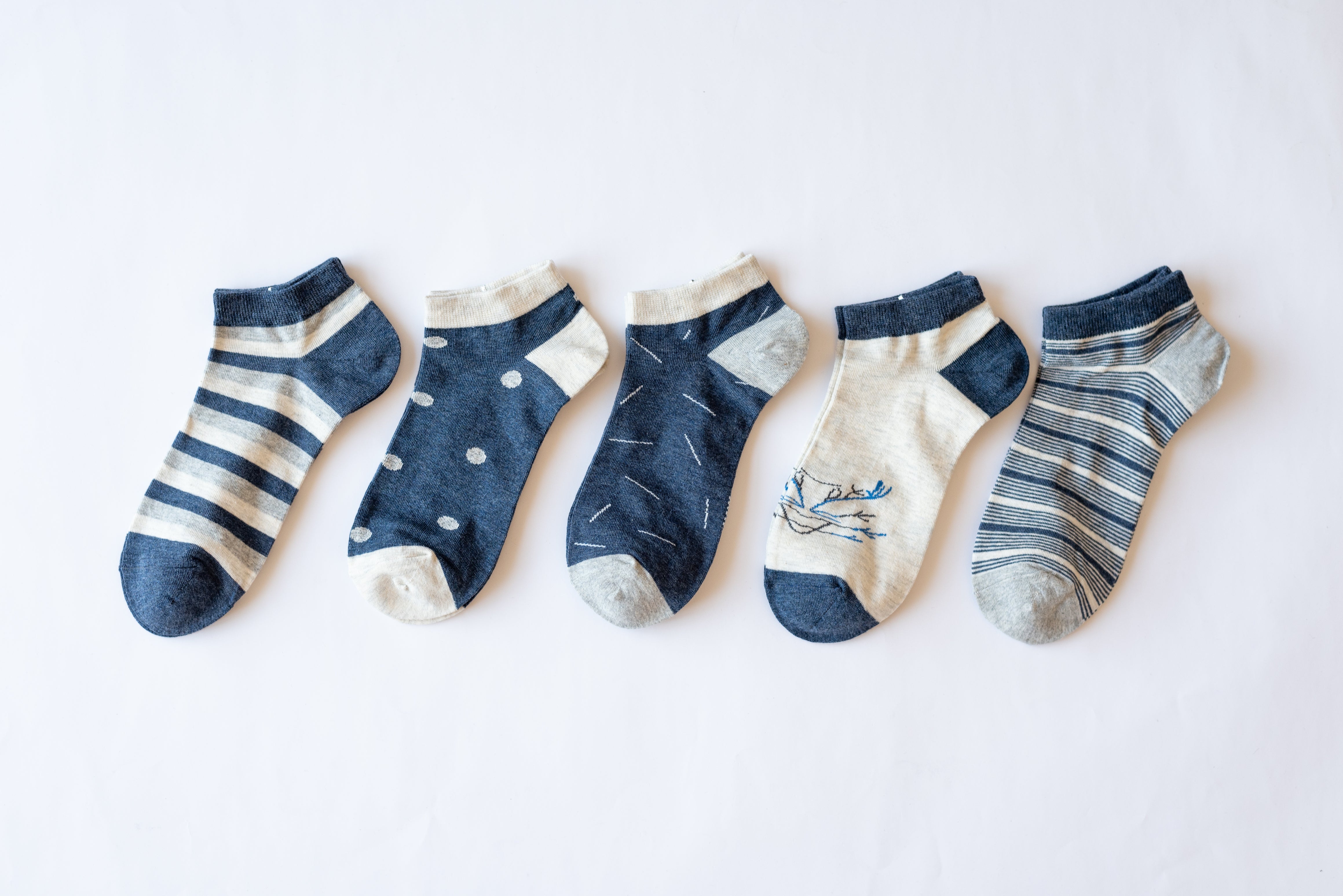 No Show socks combo(Pack of 5 pairs)inskinn, combo08