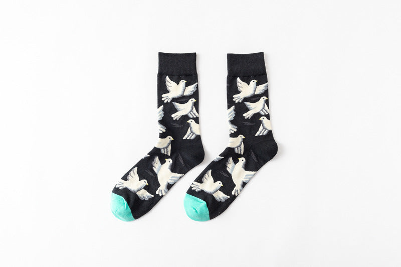 Pure cotton crew length men-women socks,inskinn127