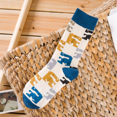 Pure cotton crew length men-women socks,inskinn140