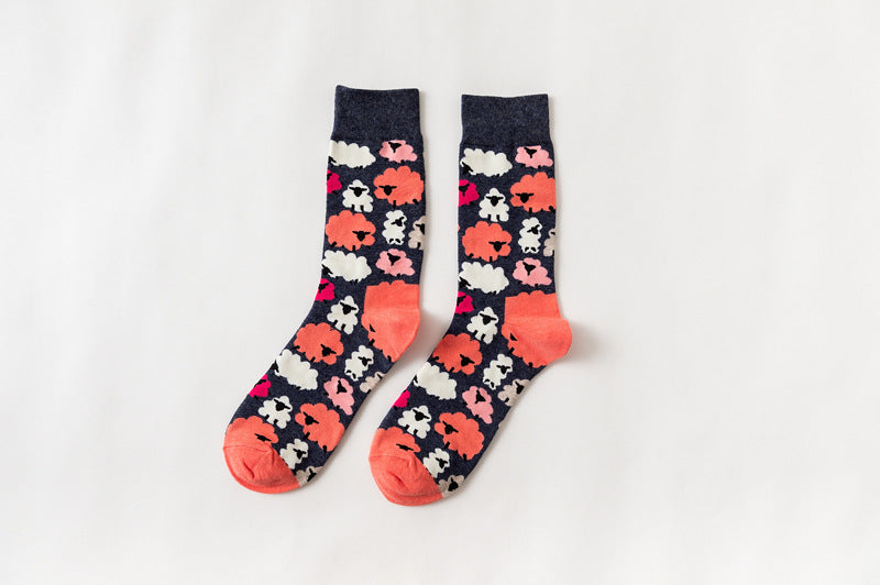 Pure cotton crew length men-women socks,inskinn156