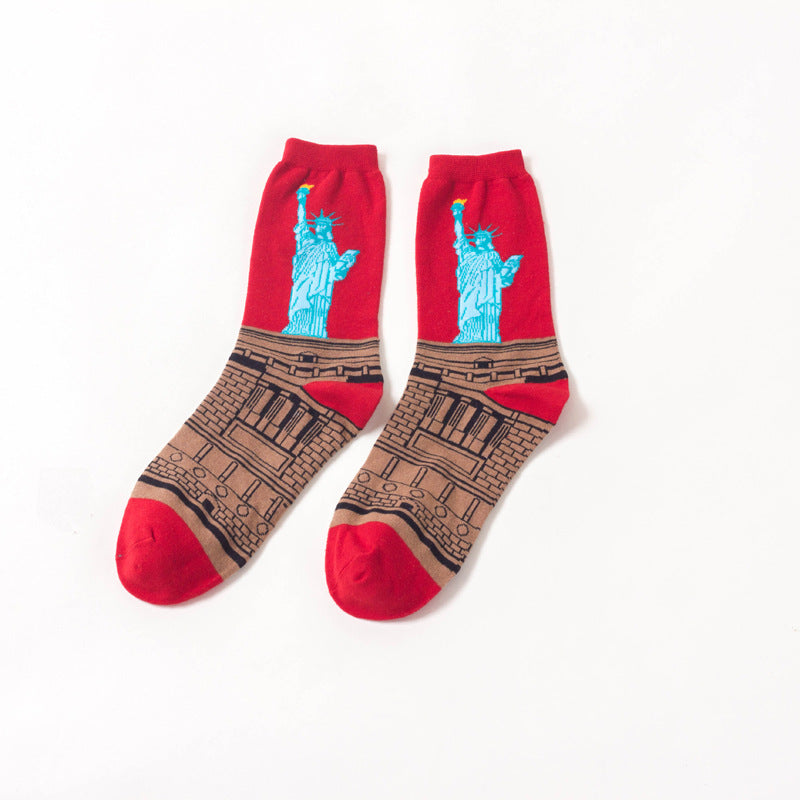 Pure cotton ankle length men-women socks,inskinn214