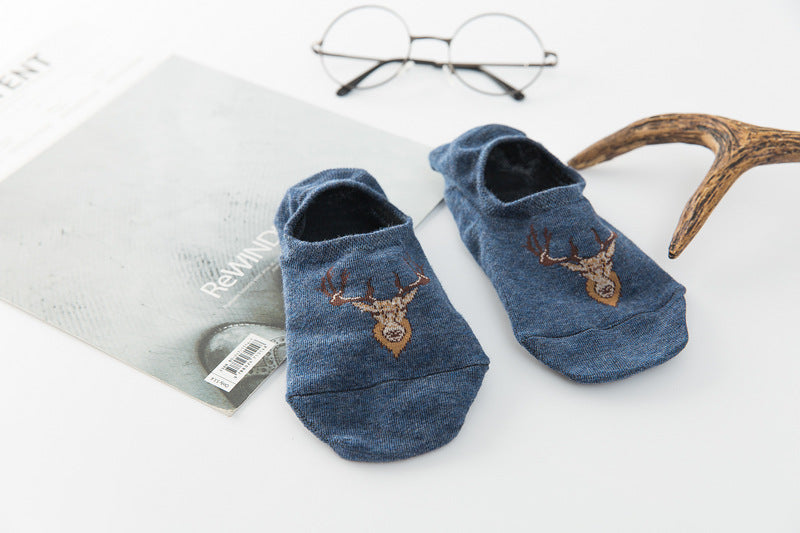 Pure cotton no show-loafer men socks,inskinn271