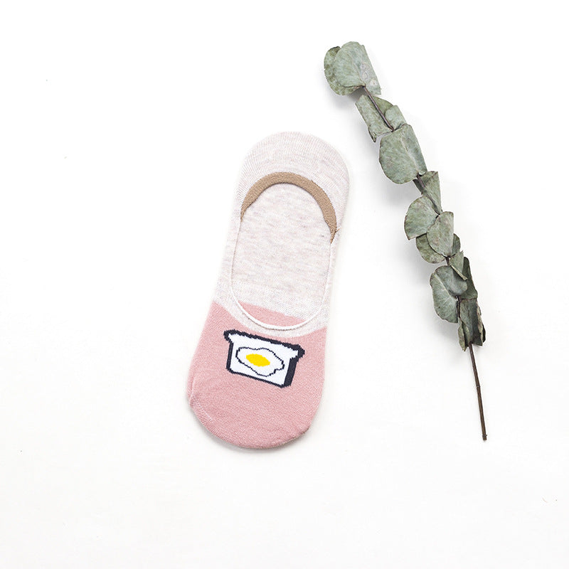 Pure cotton no show-loafer women socks,inskinn333