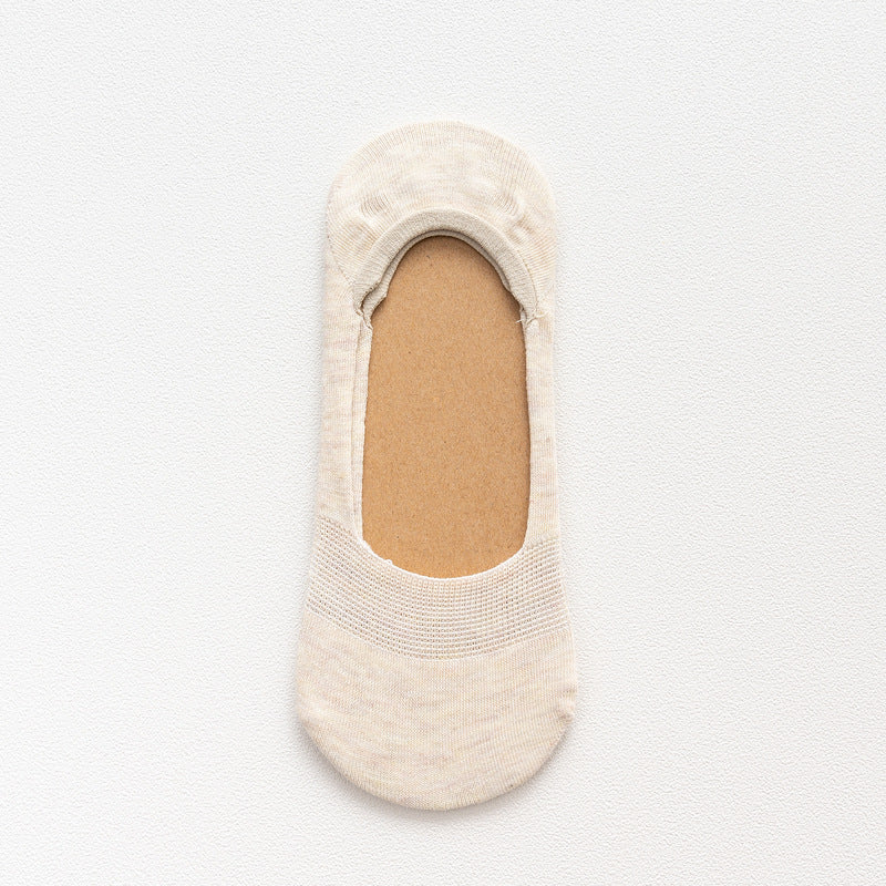 Pure cotton no show women socks