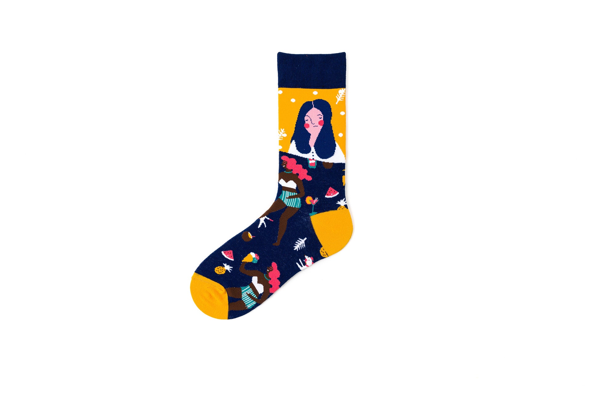 Pure cotton crew length men-women socks,inskinn353