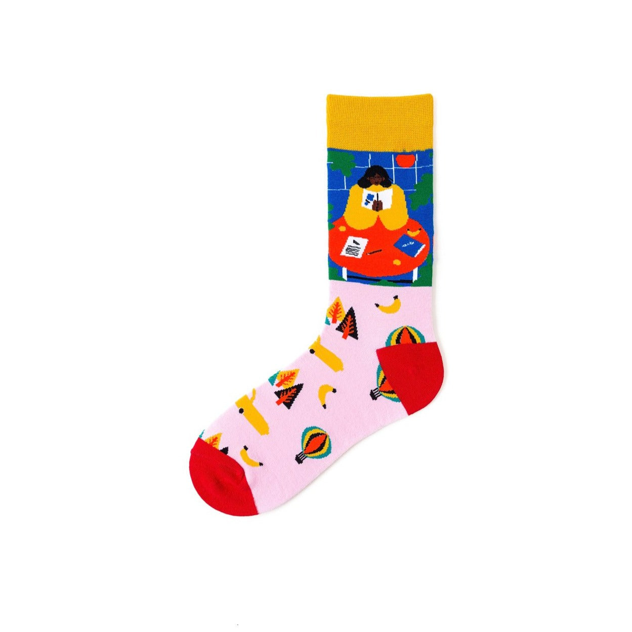 Pure cotton crew length men-women socks,inskinn357