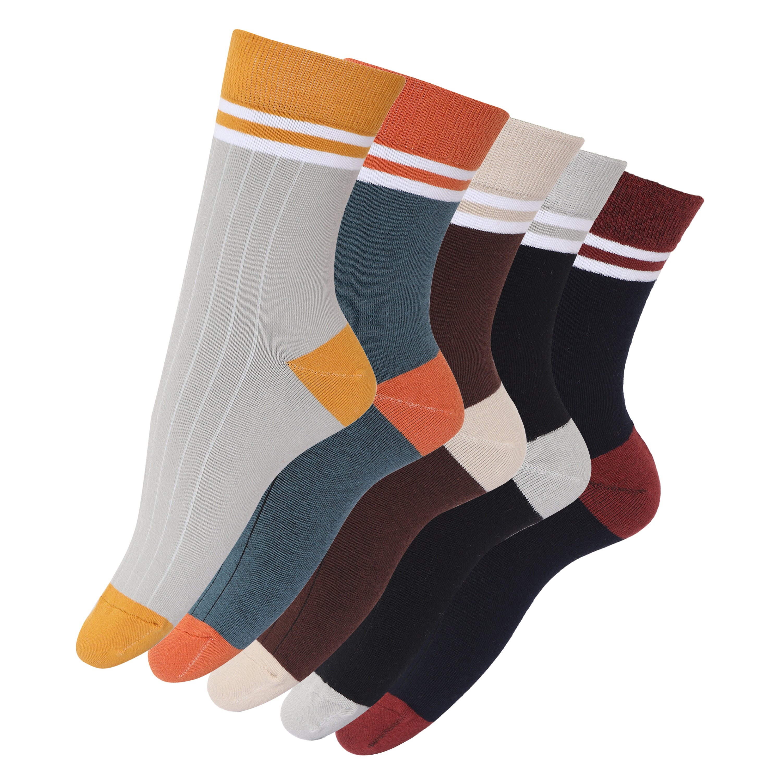 Ankle length socks combo(Pack Of 5 Pairs)inskinn, combo1017