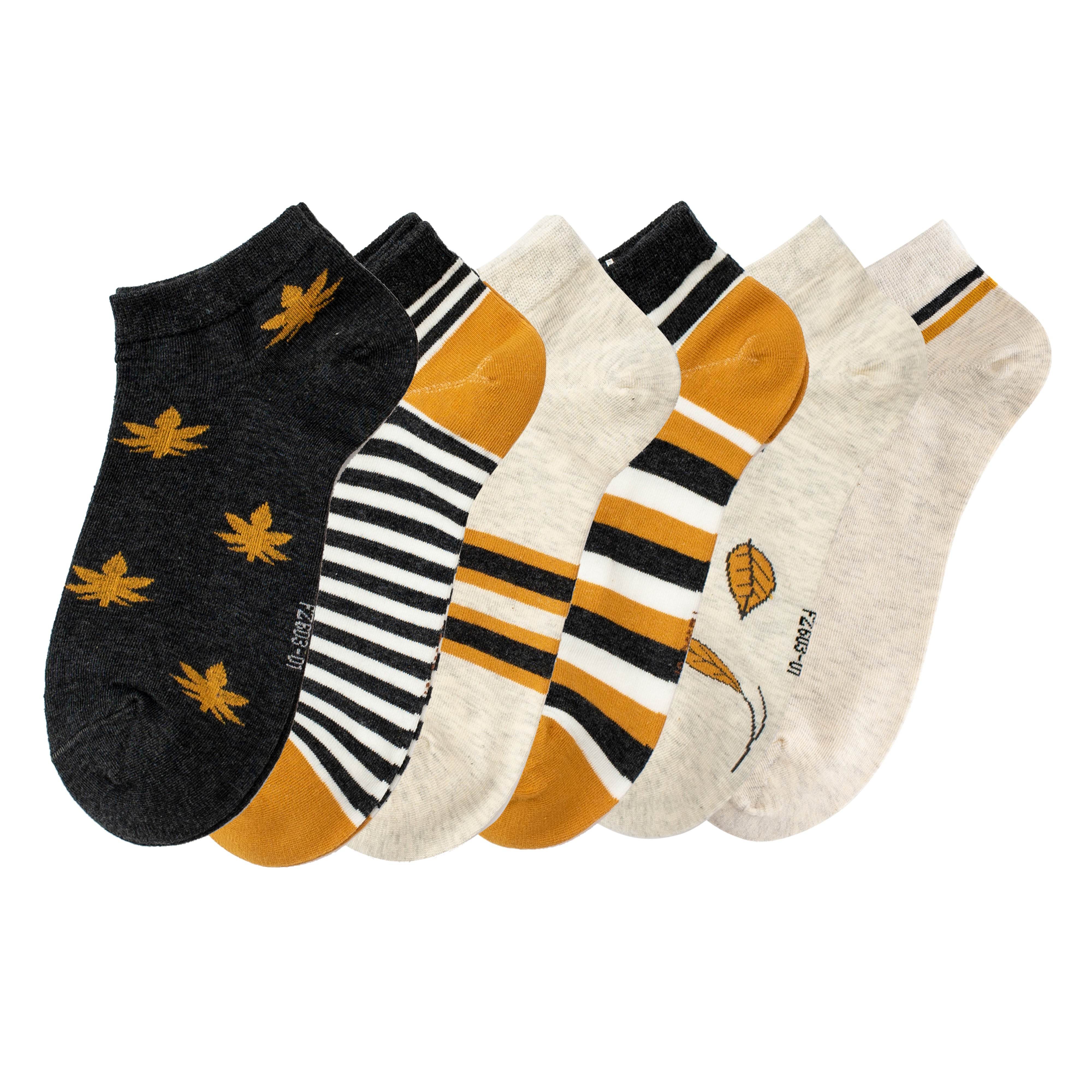 No Show socks combo(Pack of 6 pairs)inskinn, combo09