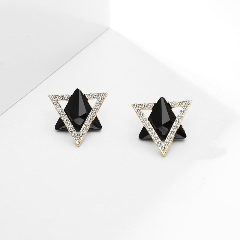 Triangle Star Trendy Black Earring For Pretty Ladies