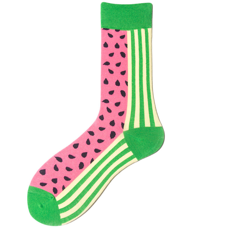 Pure cotton crew length men-women socks